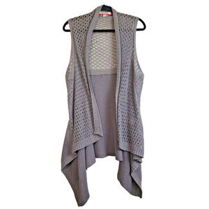 Sacred‎ Threads Womens Small Open Front Cardigan Sweater Layering Brown Bohemian